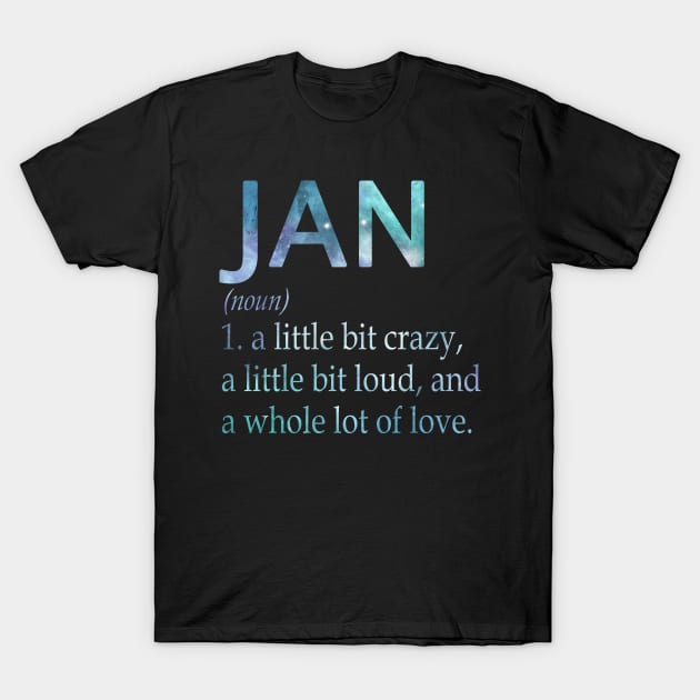 Jan T-Shirt by Ban Guns Not Books- Typography fullcolor